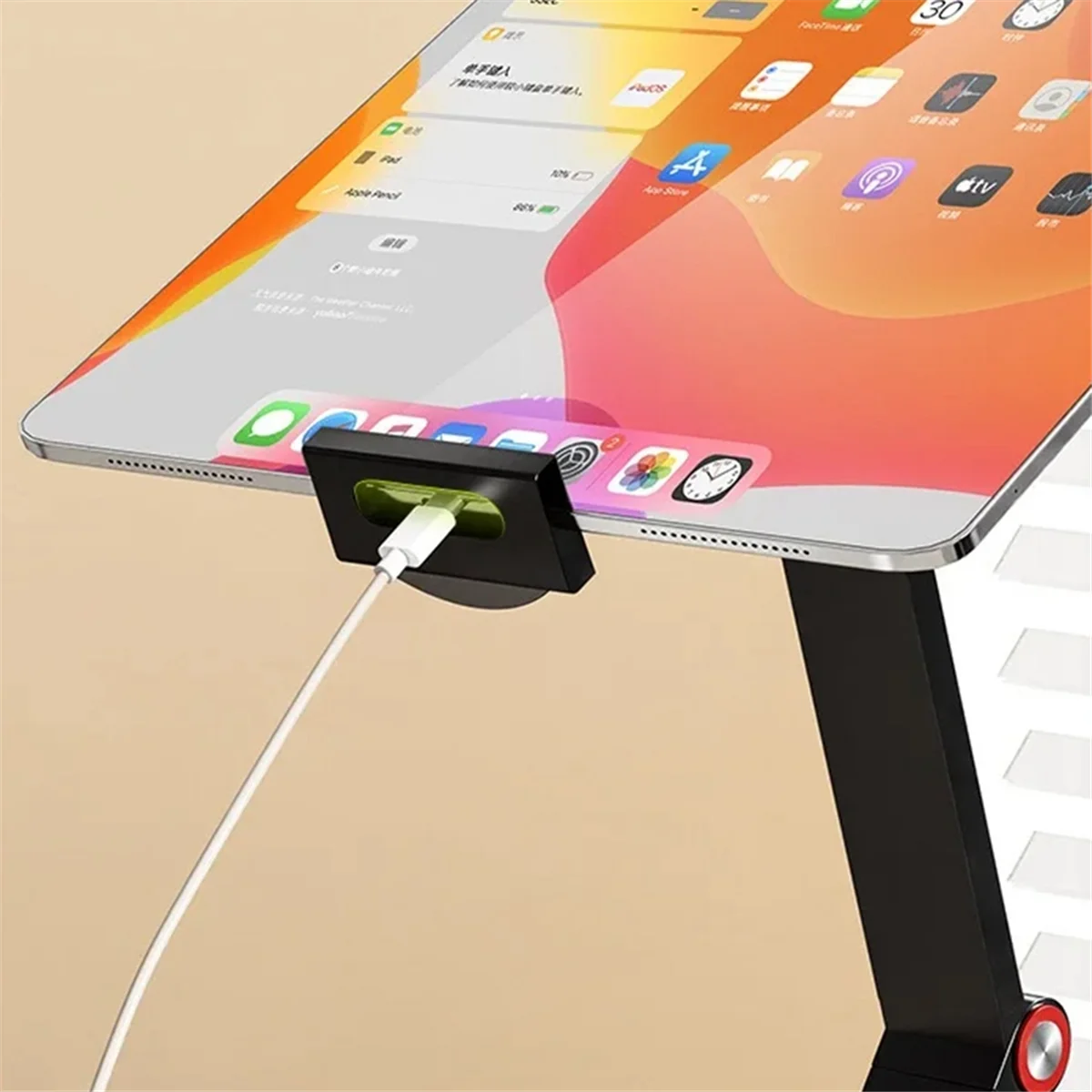 AT77 Портативная подставка для монитора, регулируемая на 360° °   Поворотный кронштейн-держатель для планшета, совместимый с настольной подставкой для планшета