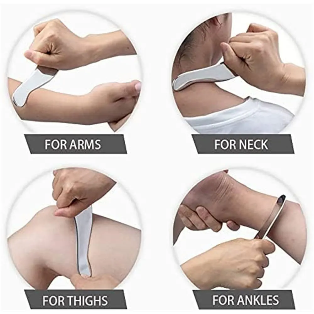 Aço inoxidável Manual Caneta Acupuntura, Gua Sha Raspagem, Ferramenta de Massagem, Trigger Point, Massager Bar, Acupressure Bar