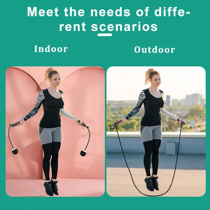 Wireless Jump Rope Electronic Count Home Use Steel Wire No Knot Fitness Adjustable Examination Exercise Home Sports Jump Rope
