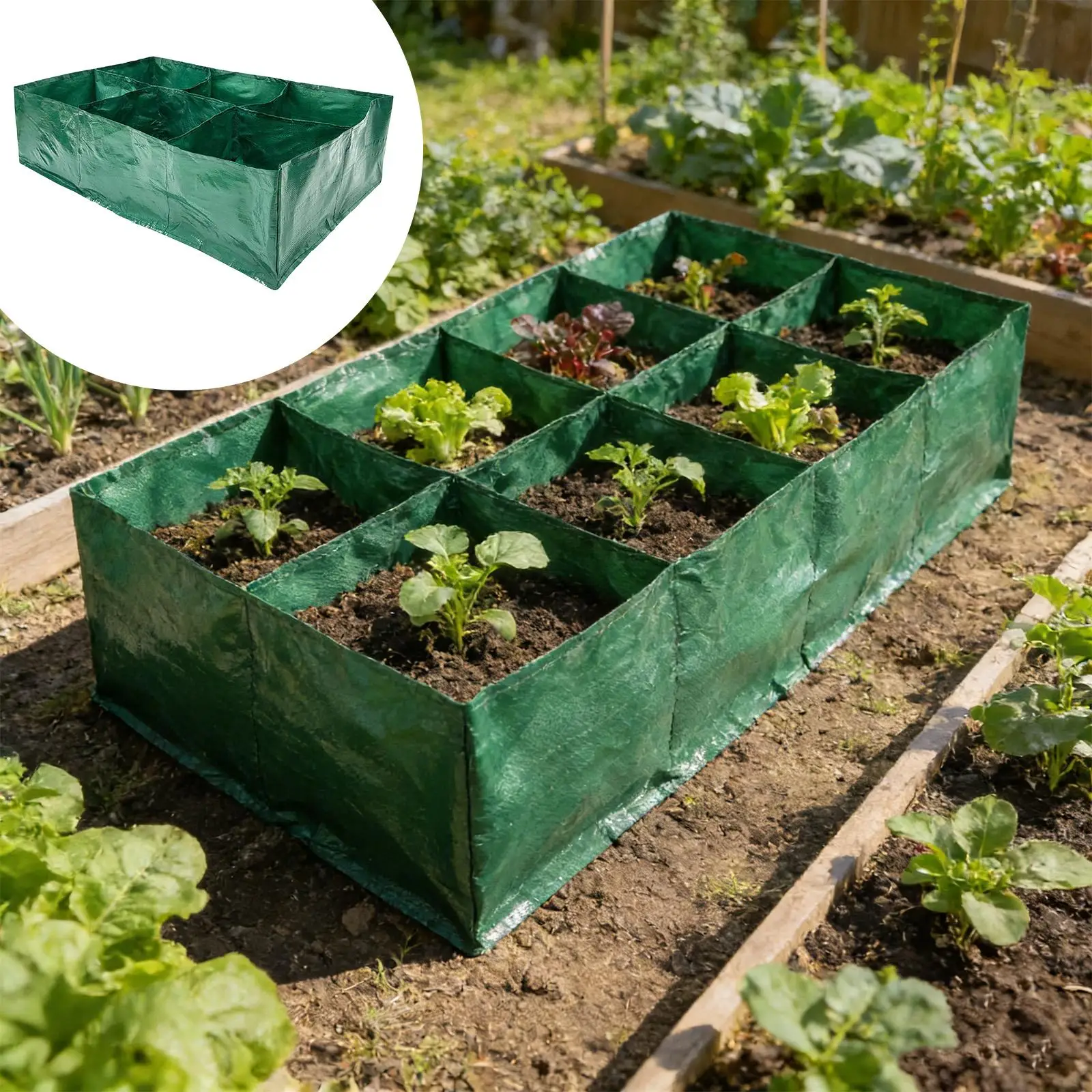 Large Planter Box Garden Plant Grow Bag Durable Polyethylene Vegetable Container for Urban Indoor and Outdoor Gardening Projects