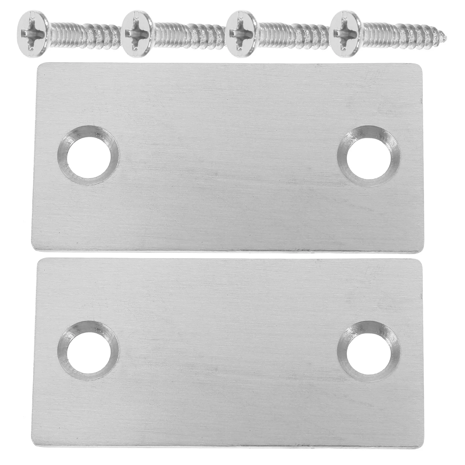 

2Pcs Door Strike Plate Reinforcement Cover Holes Damage Seamless Finish Versatile Use Security Aesthetic Appeal