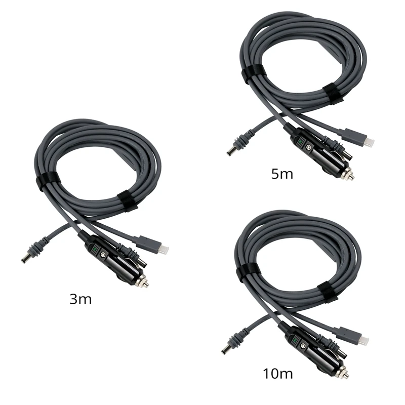 ABMF-para Starlink Mini Cable de alimentación CC TYPE-C cargador de coche Cable de alimentación USB fuente de alimentación tres en uno