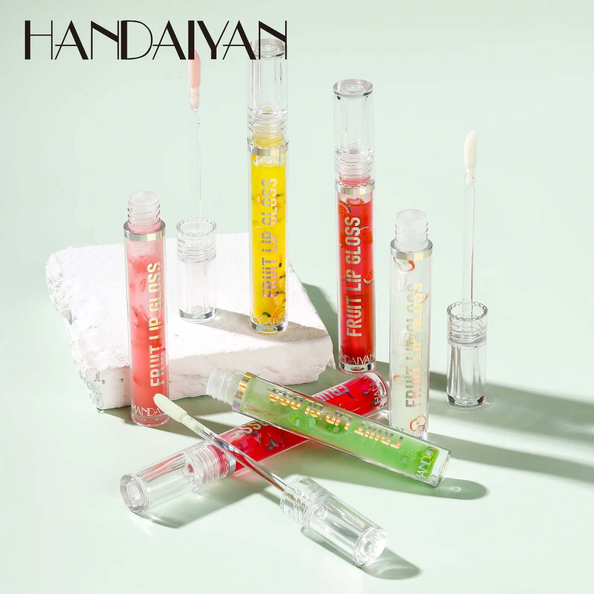 HANDAIYAN verre brillant à lèvres fruité Ultra-hydratant miroir eau lumière lèvres glaçure hydratant Transparent nourrir en profondeur huile pour les lèvres