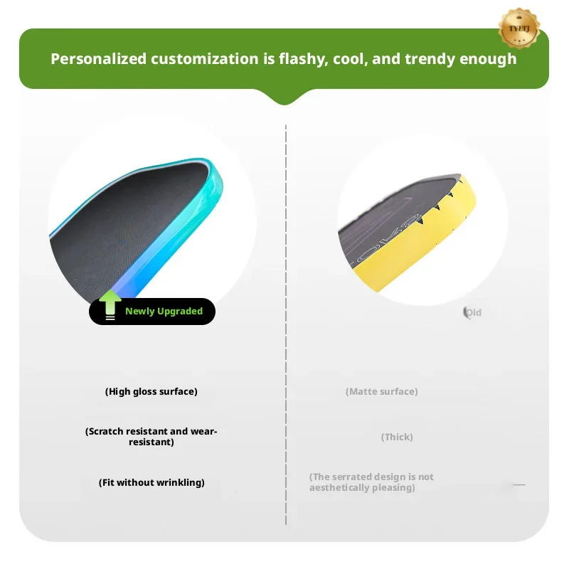 2pcs Pickleball Paddle Edge Protection Strip Dual-Color Gradient Edge Guard Anti-Chip Edge Tape Protective Strip