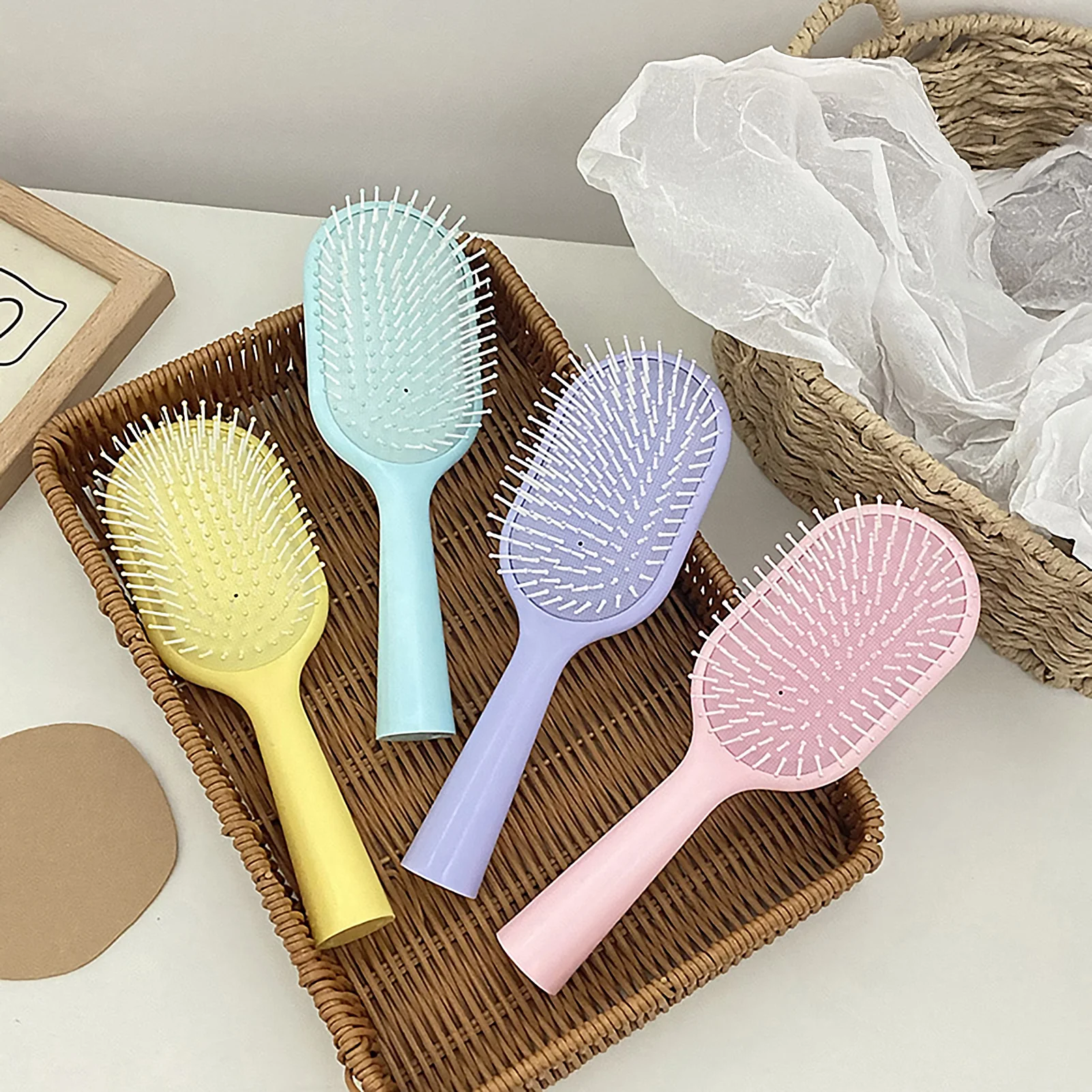 

Air Cushion Hair Brush Large Size Massage Scalp Comb for Women Home Use Detangling Styling Tools Candy Colors