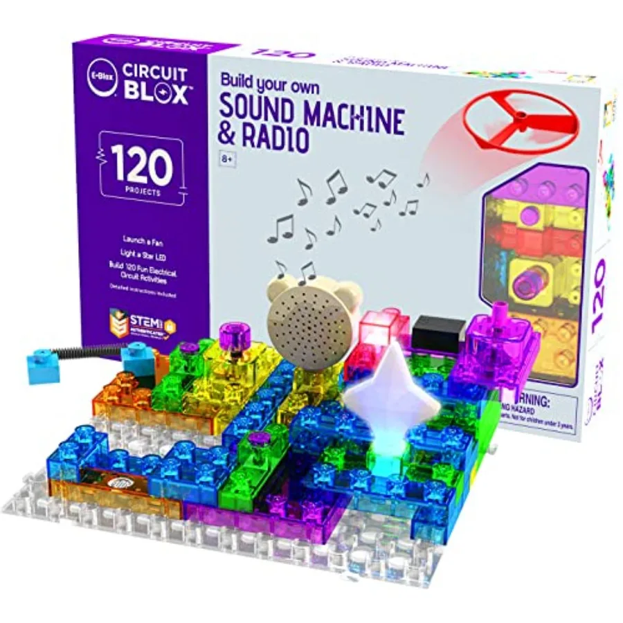 

Building Blocks Circuit Kit 120 Projects, Build Your Own Sound hine and Radio, Build Real Working FM Radio and Listen to Favori