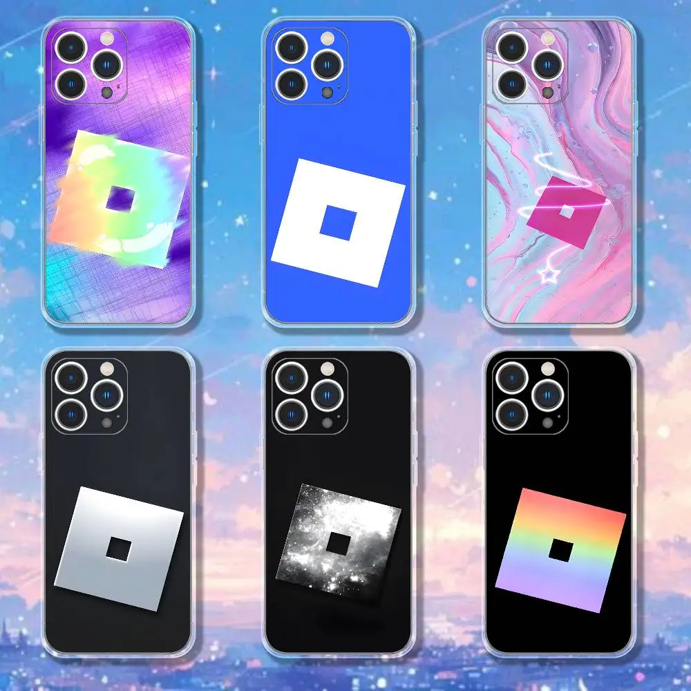 حافظة هاتف بشعار Game R-Roblox-ES لهاتف iPhone 17,16,15,14,13,12,11 Pro,Max,Plus,X,XS,XR,SE4,E غطاء ناعم شفاف صغير #1