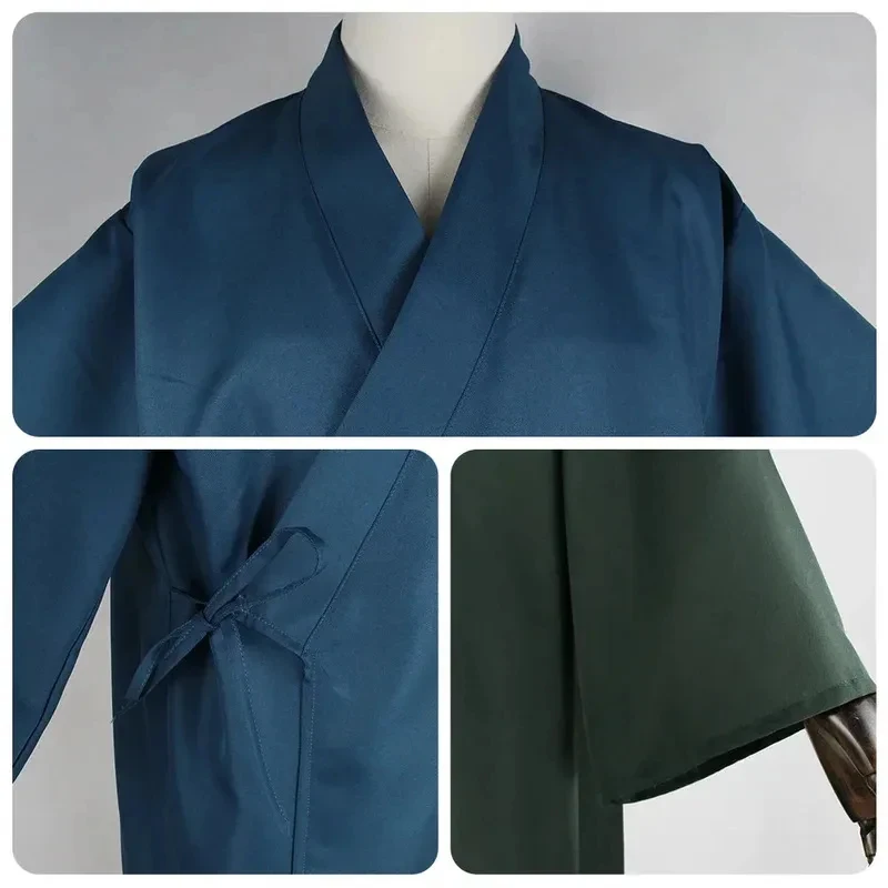Disfraz de Cosplay de Mr. Voldemort para Adultos, Máscara, Varita, Capa Verde Oscura para Halloween, Uniforme Escolar, Traje de Fiesta 7; M/8