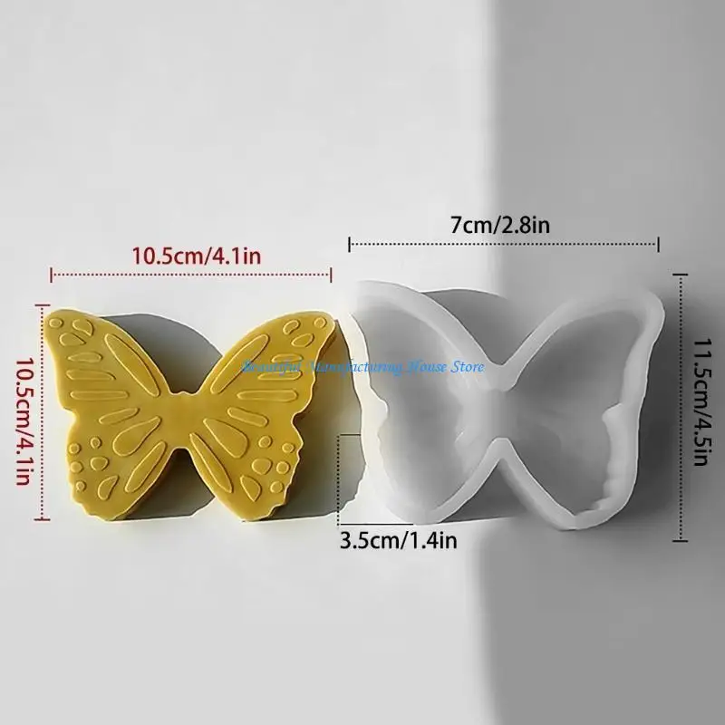 E56A قالب سيليكون مرن لشموع الفراشة العطرية DIY شموع جميلة لصناعة قوالب الراتنج لمحبي الحرف اليدوية #6