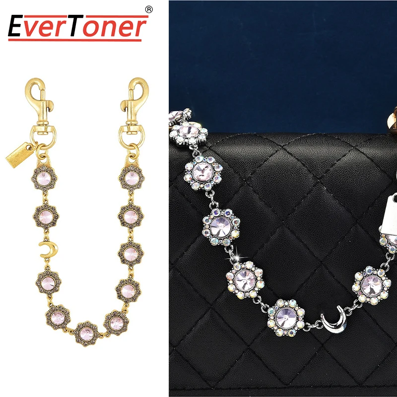 evertoner-bolsa-de-ombro-Unico-corrente-diy-acessorio-retro-em-forma-oval-esculpida-strass-multi-elemento-bolsa-acessorios-de-corrente