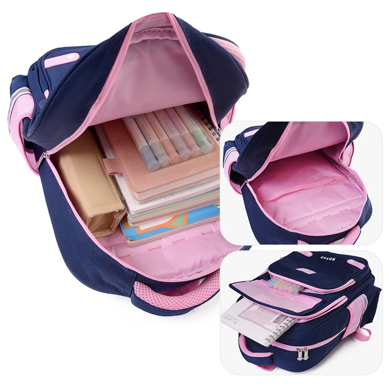 school bag Kids backpack water proof Preschool Ages 6-18 Spine protection Reduce the burden Large capacity