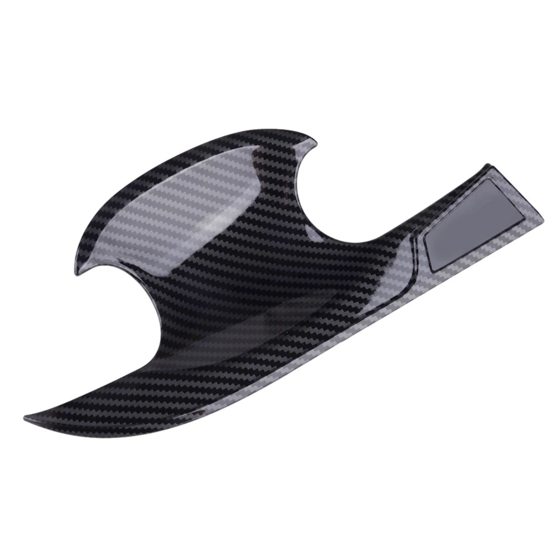 1 Set Door Handle Bowl Cover Trim Fit for Honda CR-V CRV 2023-2024 Black Carbon Fiber Style ABS