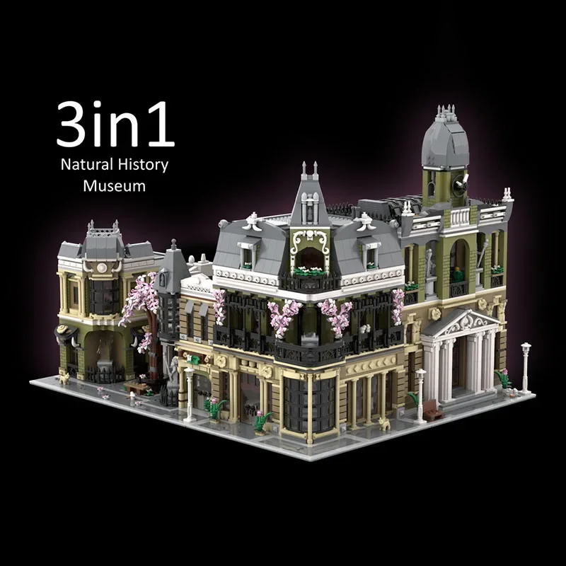 Moc Architektur Modell Ziegel Natürliche Geschichte Museum Technologie Modulare Bausteine Geschenk Weihnachten Spielzeug DIY Set Montage
