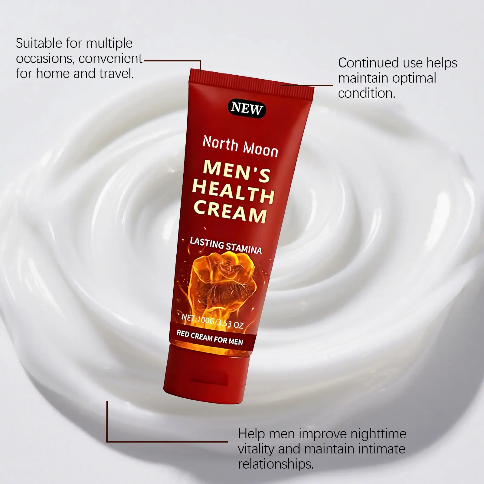 كريم العناية بالجزء الخاص من North Moon Man يزيد من تكبير الجنس الدائم بدون تأثير جانبي وإزالة الرائحة ومستخلص نباتي كريم تدليك القضيب #5