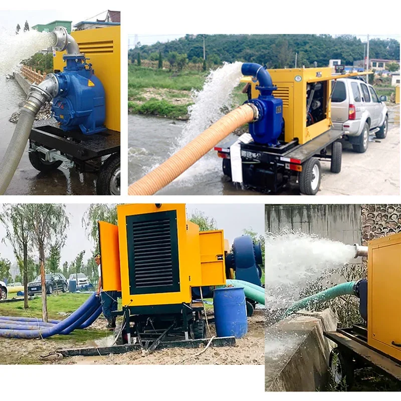 China Low Price Head 12m Irrigation Water Pump Agricultural Irrigation Diesel Water Pump Flood Control Diesel Booster Pump