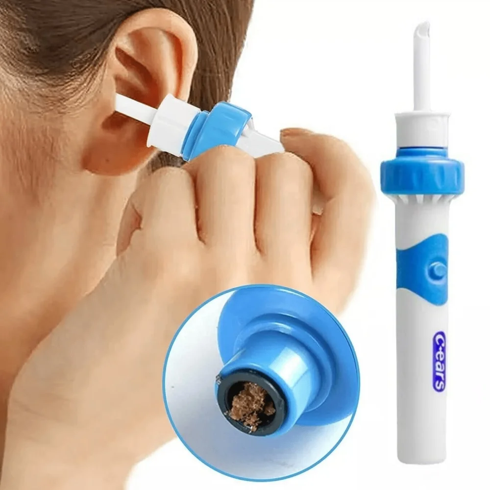 1 ensemble d'aspirateur électrique indolore, Vibration sûre, sans fil, nettoyeur de cire d'oreille, dissolvant, dispositif de nettoyage des oreilles en spirale, creuser la cire, cure-oreille