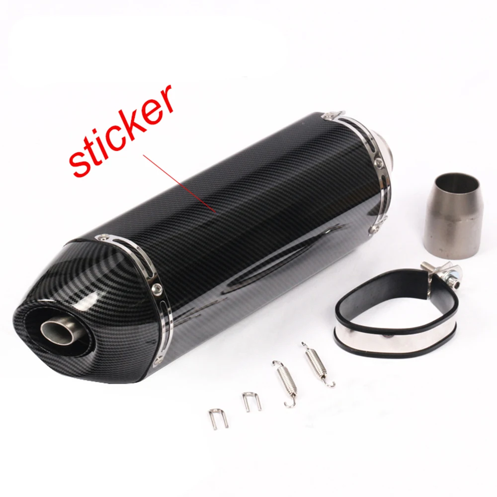 

R77 Exhaust Slip On Universal 51MM Carbon Fiber Moto Exhaust Muffler Pipe Escape For R1R3R25 GSXR750 Z900/1000 CBR1000 ETC