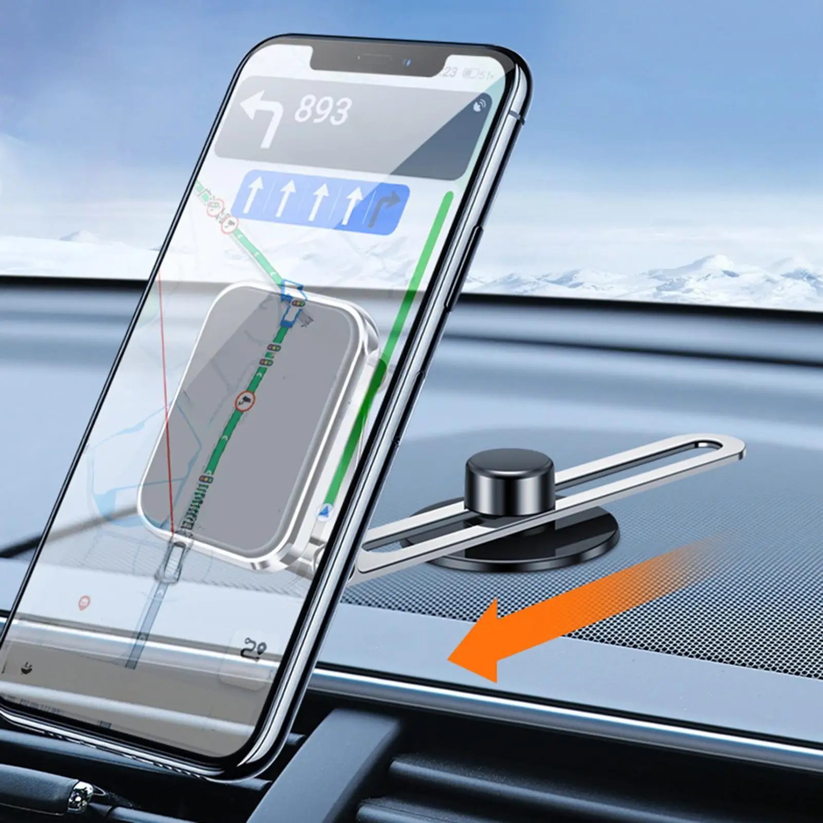 

Magnetic Car Phone Holder Dashboard Windshield Car Phone Mount Adjustable Rotating Strong Holder for Auto Truck Men Safe Driving
