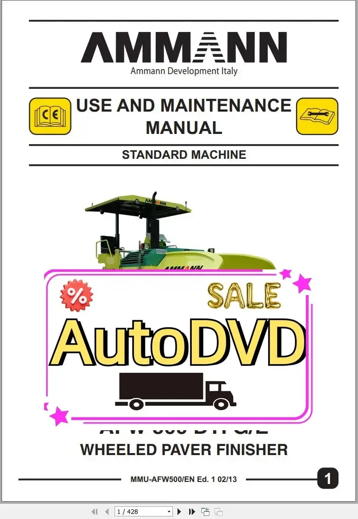 

AutoDVD Ammann Paver 2023, руководство по эксплуатации и руководство по эксплуатации, 12,3 ГБ PDF