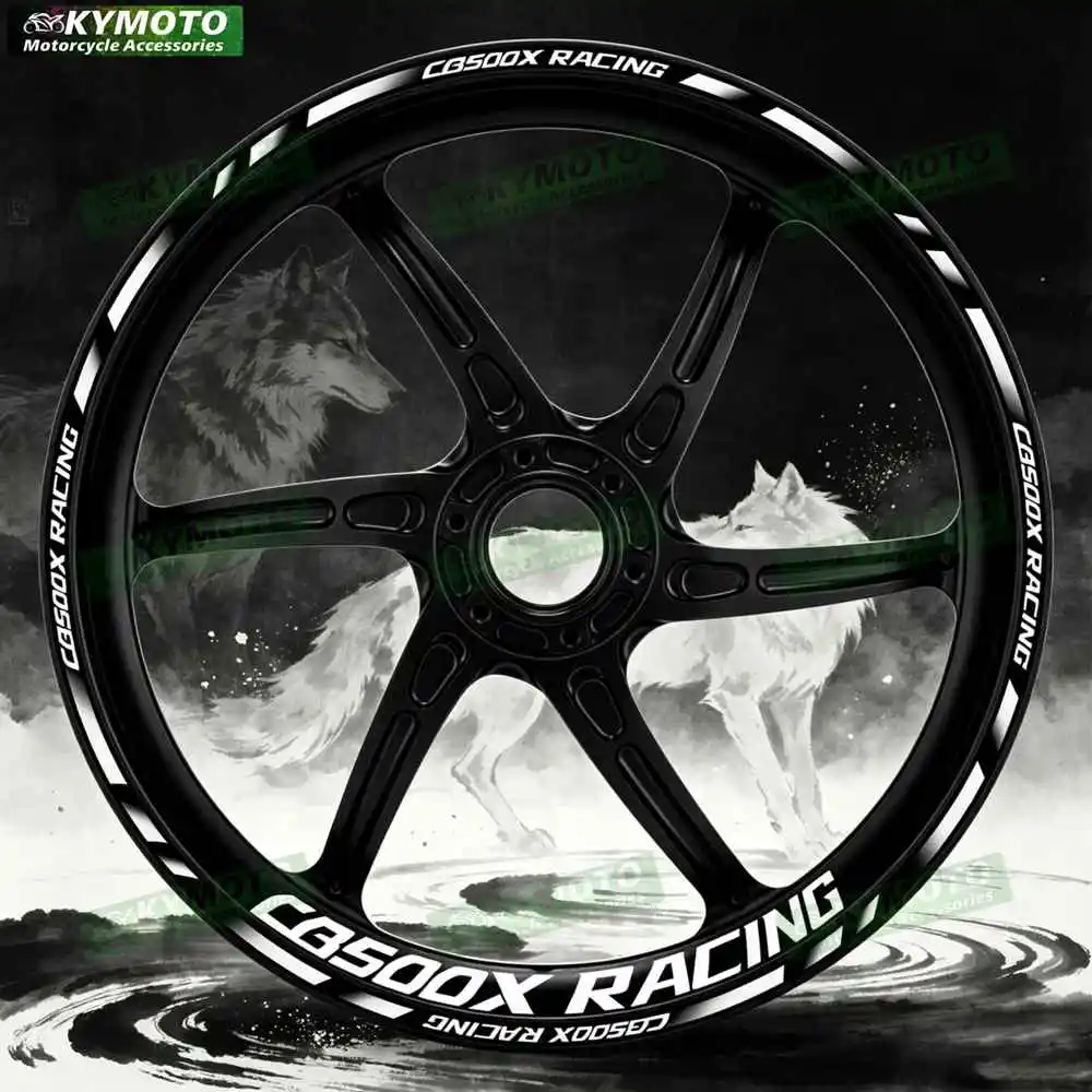 For Honda CB500X CB 500X Motorcycle 17 Inch Front And Rear Racing Wheel Stickers Car Reflective Motorbike Hub Tape Sticker