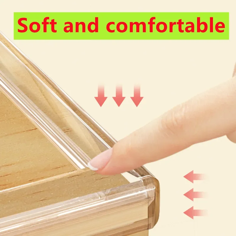 Transparent PVC Baby Protection Strip Kids Safety Anti-Bumb Protectors with Double-Sided Tape Table Edge Furniture Guard Corner