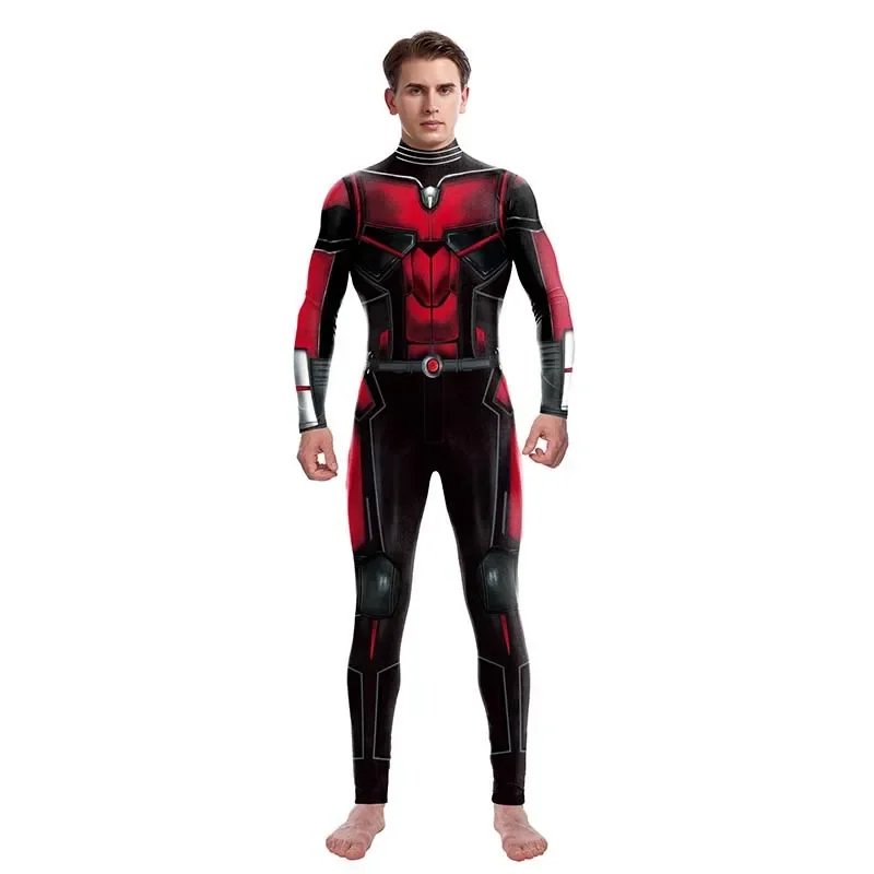 Movie Ant-man Cosplay Costumes Jumpsuit  The Wasp Men 3D Printed Halloween Fancy Ball Suit Romper