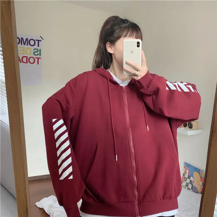 New Spring/Autumn Collection: Loose-fit, Plus-size Zip-up Fleece-Lined Hoodie – Women’s Korean-Style Hooded Top - view 2