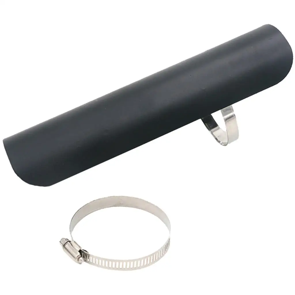 Motorcycle Exhaust Pipe Muffler Heat Shield Durable Metal Decor Guard Cover for Crash Protection Chrome-up Accessory