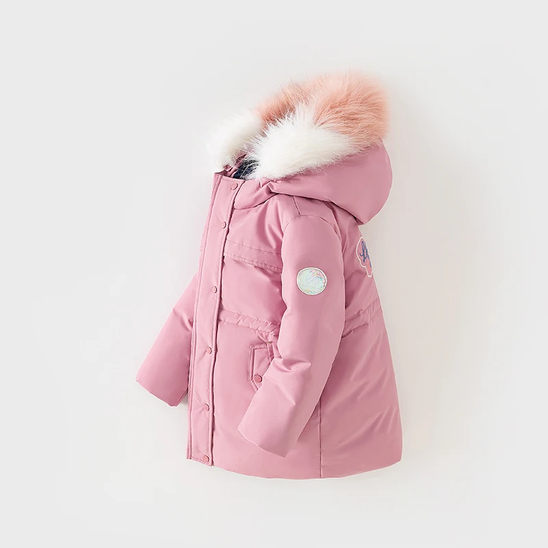 Dave Bella Children Girls Padding Down Jacket 2023 Winter New Fashion Casual Long Coat Party Outdoor Outerwear Warm DK4238114