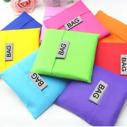 Katı renk katlanabilir alışveriş çantası eko kullanımlık Tote Oxford kumaş rahat büyük kapasiteli alışveriş çantası ev saklama çantası malzemeleri