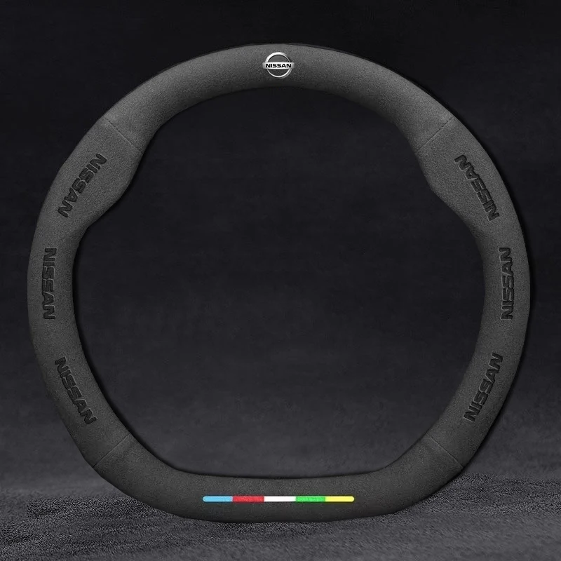 

Car Steering Wheel Cover Nissan Qashqai Juke X-Trail Patrol Note Leaf Altima Maxima Micra Murano Rogue Pulsar Sentra Teana Tiida