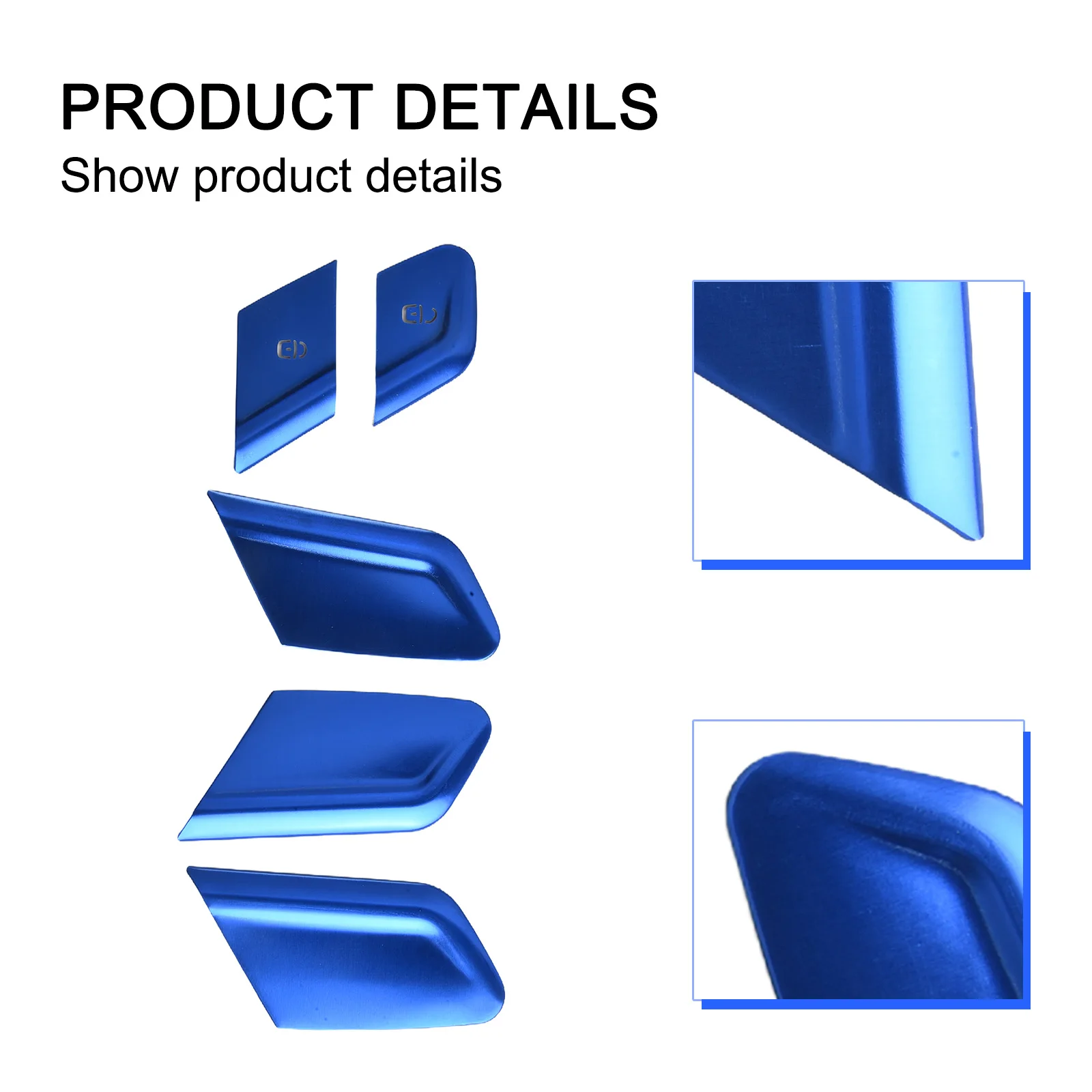 Interior Door Lock Cover Button Stop Switch Aluminum Alloy Headlight Long Lasting Luxurious Performance Complete
