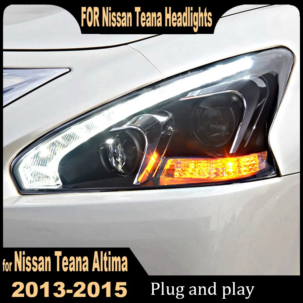 

Автомобильные фары для Nissan Teana 2013 2014 2015, Altima, светодиодные фары Drl, линзы проектора, автоаксессуары Plug and play