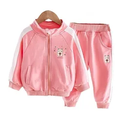 New Spring Autumn Baby Clothes Suit Children T-Shirt Pants 2Pcs/Set Toddler Girls Clothing Infant Casual Costume Kids Tracksuits