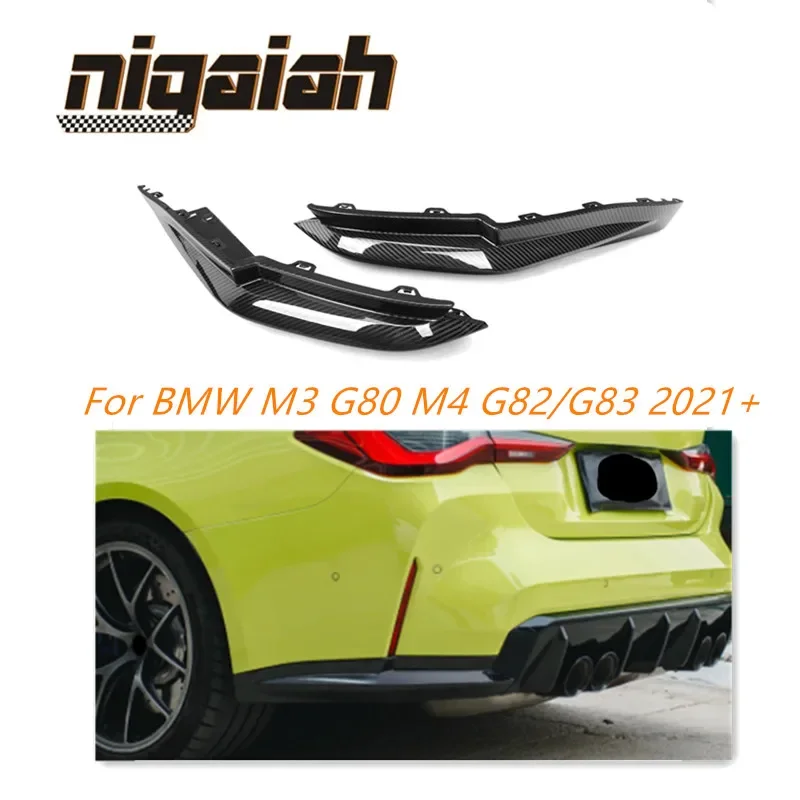 OEM Dry Carbon Fiber Read Bumper Splitter For BMW M3 M4 G80 G82 G83 2021+ Rear Splitter