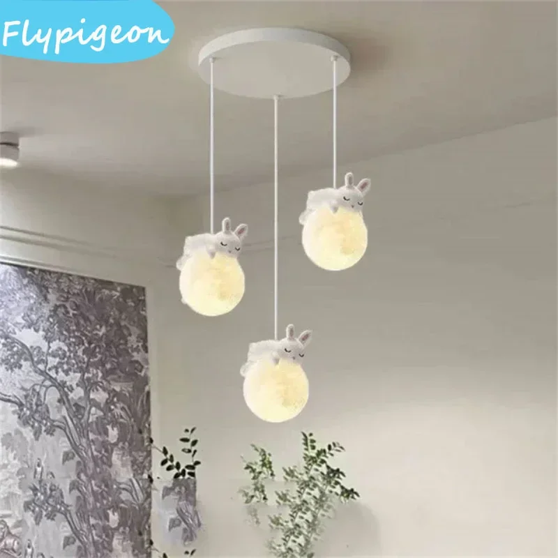 

Современная светодиодная люстра, креативный подвесной светильник с медведем для детской комнаты, спальни, балкона, кабинета, декора, освещение, подвесные светильники