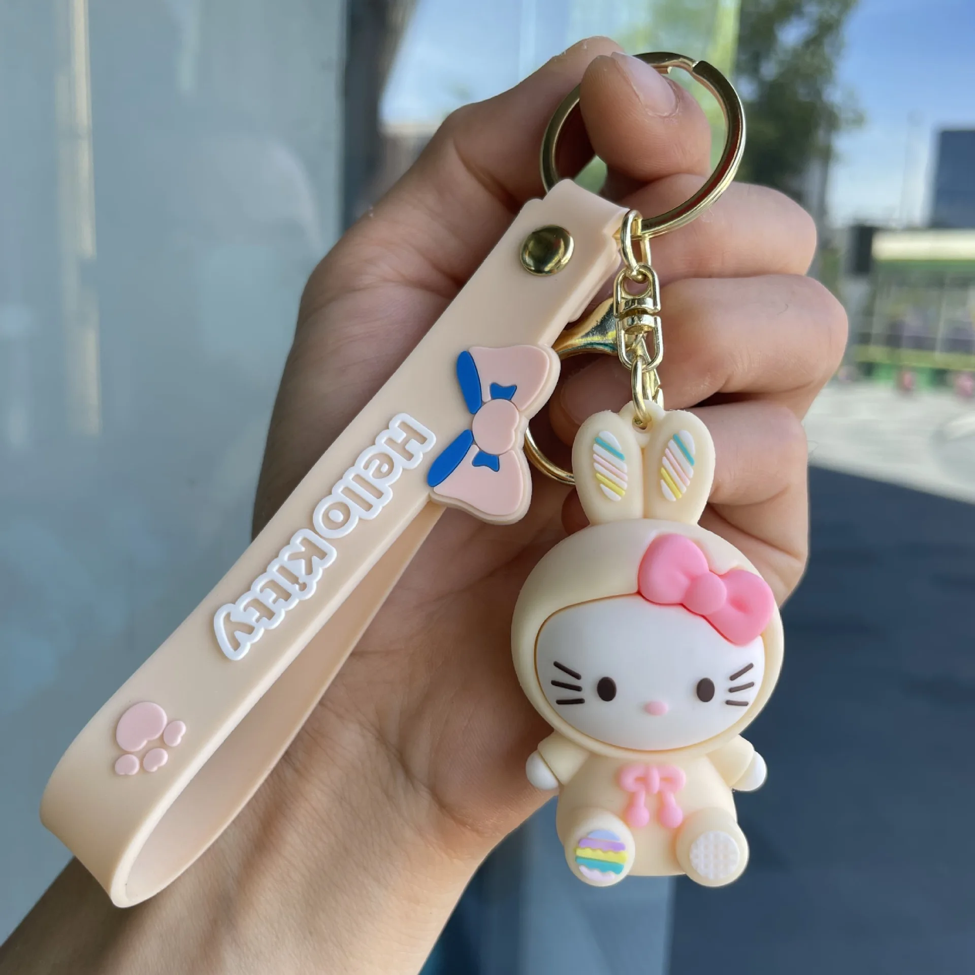 جديد البسيطة الأرنب المفاتيح لطيف دمية المدرسية شماعات الديكور زوجين قلادة هدية صغيرة #6