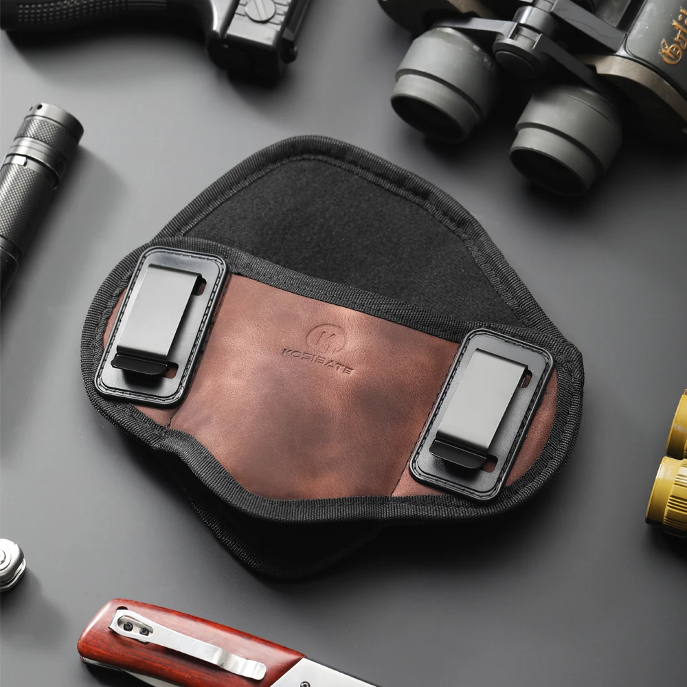 IWB Concealed Carry Holster for Men, Comfortable Soft Material PU Leather Pancake Holster with Revolvers Holsters