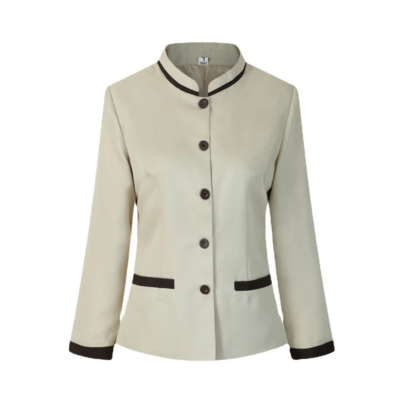Servizio di pulizia Manica lunga Autunno Inverno Hotel Camera degli ospiti Pulitore Uniforme da lavoro Top Proprietà Zia Uniforme da lavoro