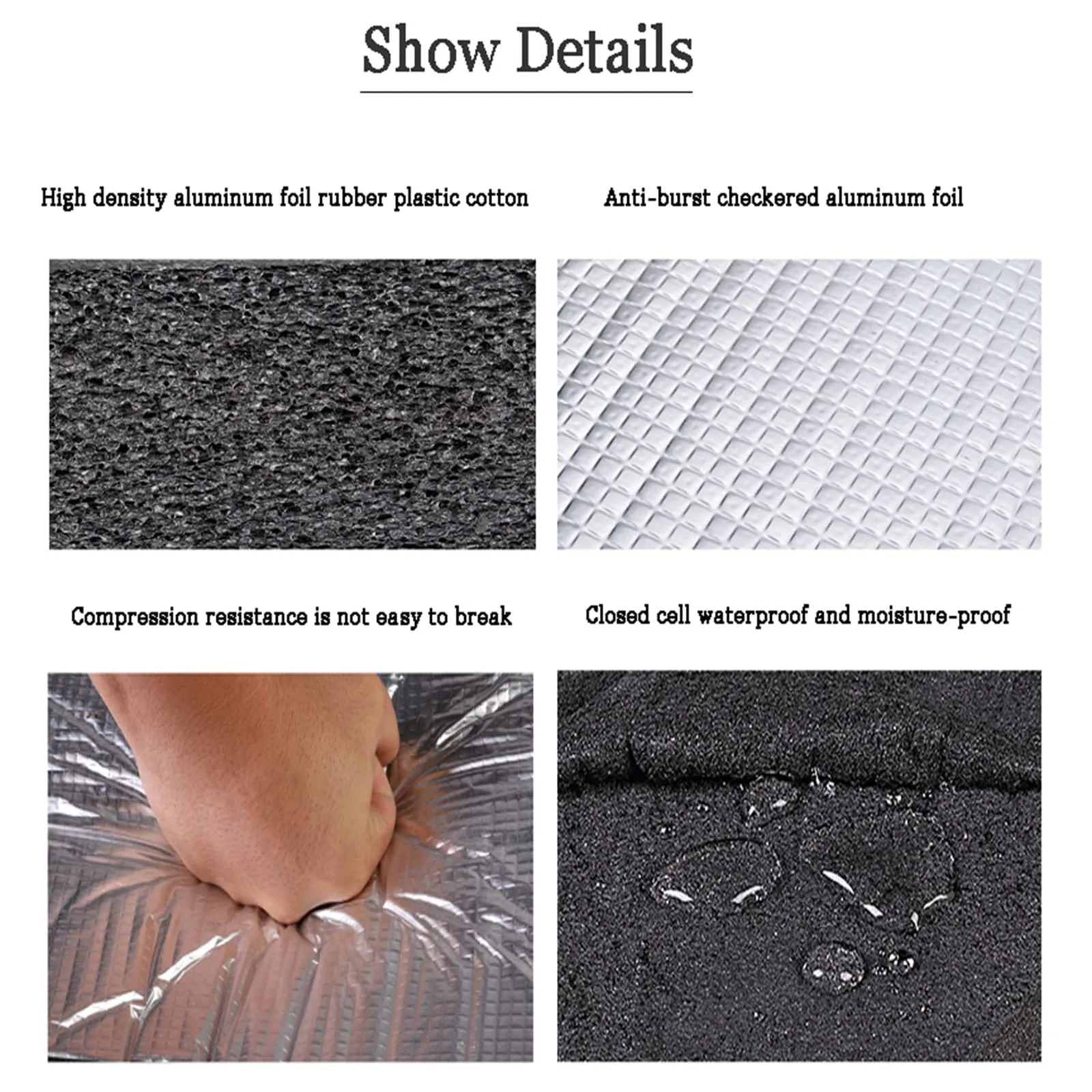 10 MM Thermische Isolatie Geluiddichte Mat Warmtebarrière Schuimrol Thuis Muur Vloerdeur Akoestische Ruisonderdrukking Warm Houden Paneel
