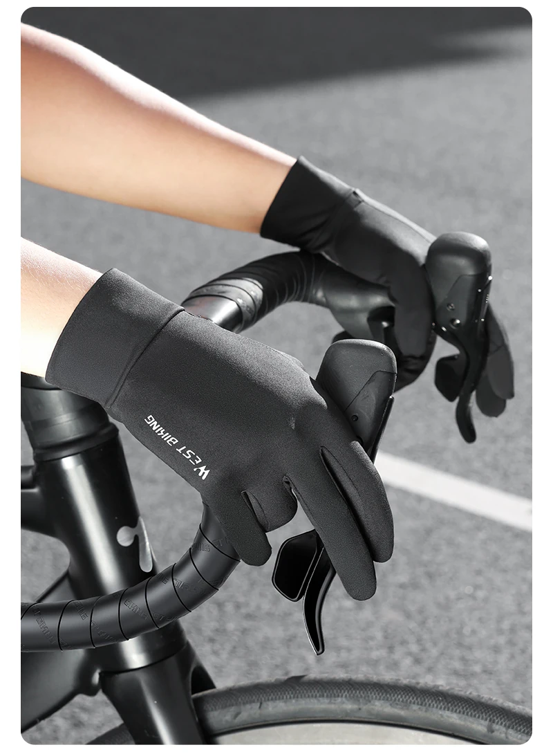 WEST BIKING Herren Fahrradhandschuhe mit rutschfester Silikonhandfläche, UPF50+, atmungsaktiv, Sommer-Flip-Finger-Touchscreen-Fahrradausrüstung – Detail 17