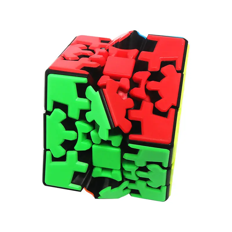 Newest 3x3x3 Gear Magic Cube Professional Educational Toys Twist Games Stickerless Cog Wheel Puzzles Toy for Kids Adults Gifts