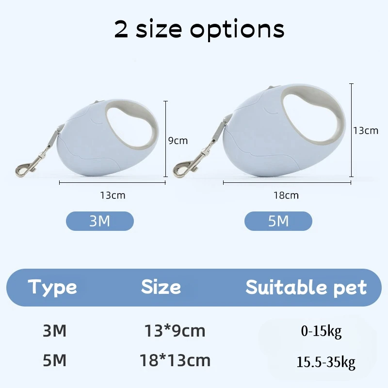 3m 5m Dog Leash For Small Medium Dogs Cat Retractable Nylon Rope Puppy Walking Roulette Traction Lead Pet Dog Accessories