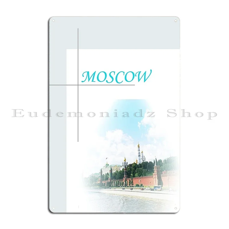 Moscow Metal Plaque Poster Vintage Living Room Personalized Club Club Bar Tin Sign Poster