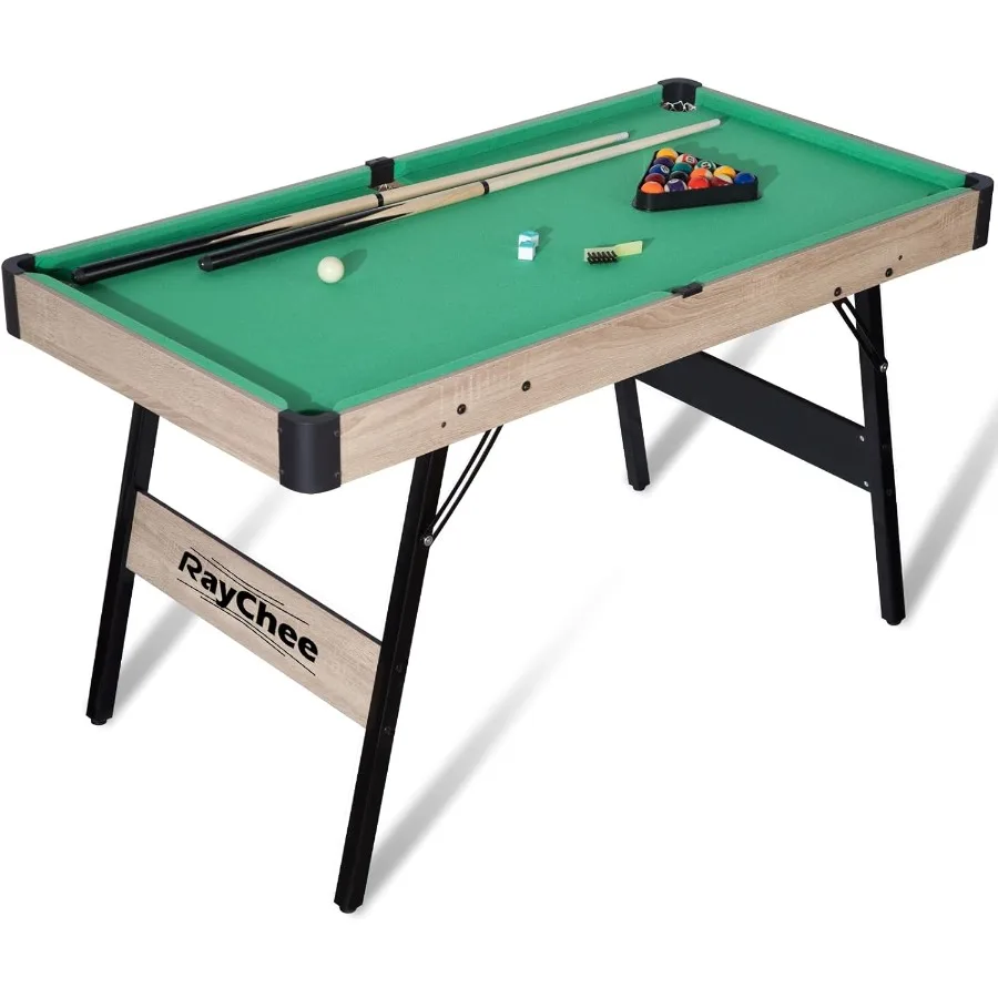 

Portable Folding Pool Table for Indoor and Outdoor Use Compact Mini Billiard Game Table with Locking Legs and Adjustable Feet I