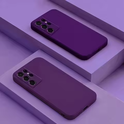 Luxury Liquid Silicone Case For Samsung Galaxy S24 S23 S22 S21 S20 Ultra Plus Fe A73 A54 A53 A52 Soft Shockproof Bumper Cover