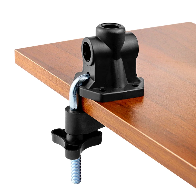 

Lamp Mic Stand Cantilever Bracket Clamp Non-Slip Universal Bracket Clamp 7 Shape Horse Buckle Clip Metal for Microphone Desk