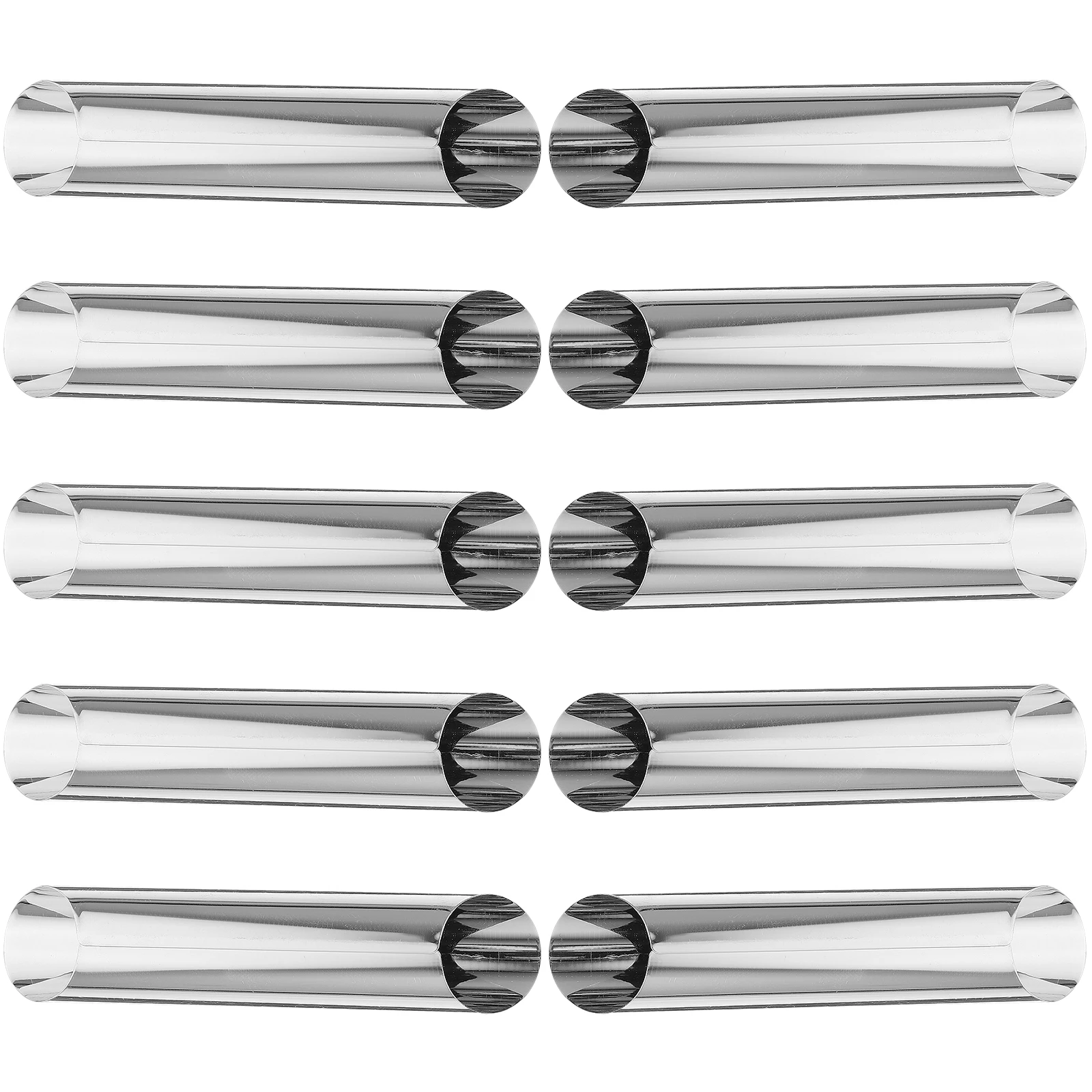

10pcs Stainless Steel Cream Horn Mold Croissant Baking Tube Tubular Shape Reusable Pastry Tool For Desserts Appetizers Baking