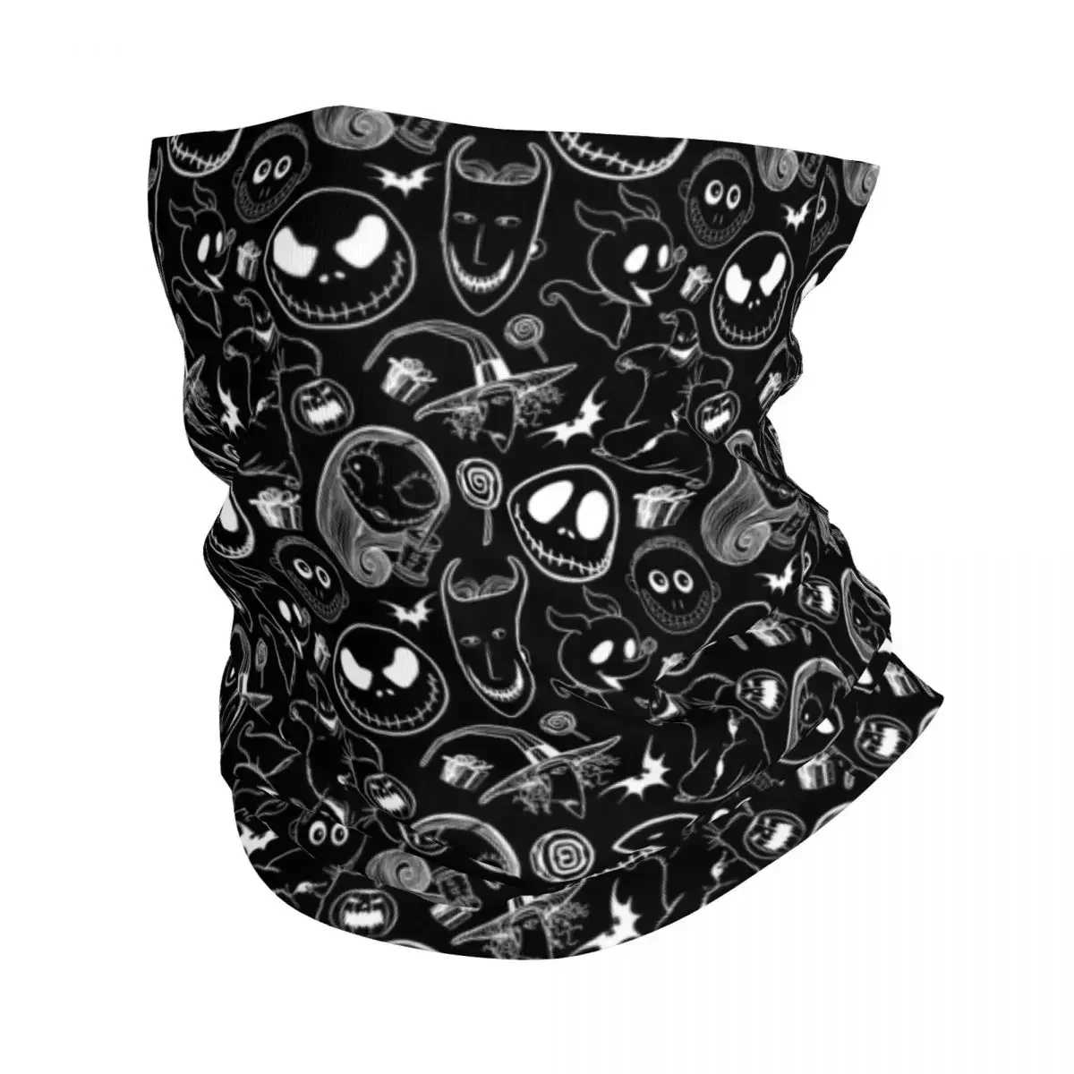 Mascarilla estampada de pesadilla antes de Navidad, Bandana para el cuello, bufanda multiusos, diadema para montar, Unisex, para todas las estaciones