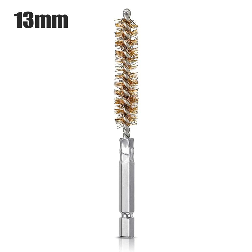 9mm-25mm Brass Wire Tube Machinery Cleaning Brush Rust Cleaner Polishing Tool For Automotive Manufacturing Processing Industry